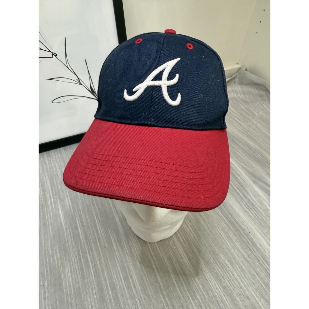 VTG Atlanta Braves Navy Blue Red Sports Specialties Snapback Hat Cap OSFA